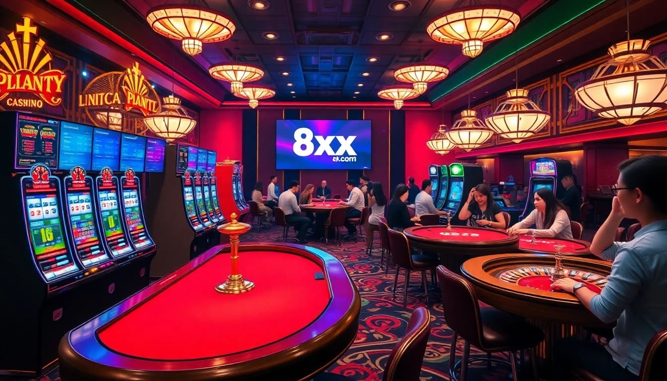 Experience the thrill of winning at 8xx.com with lively casino elements and modern gaming interfaces.