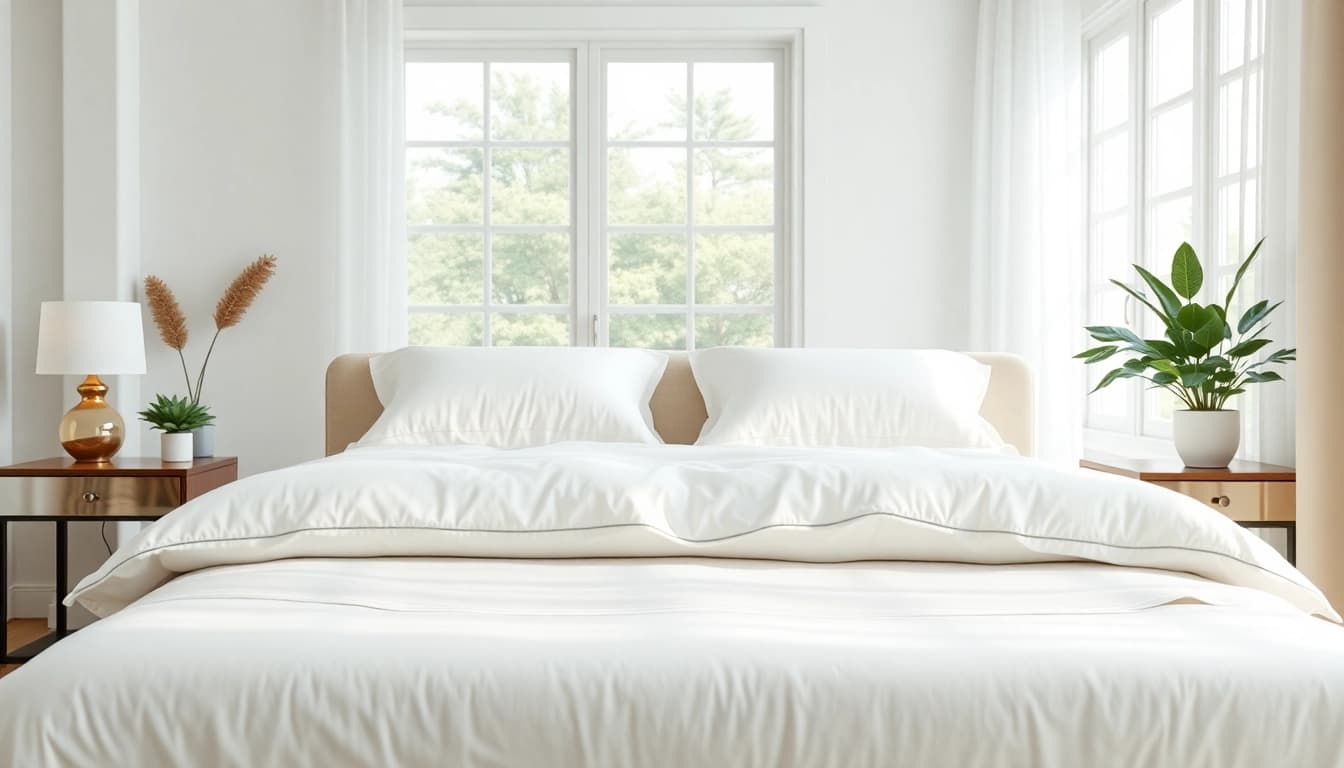 A visual comparison of cal king vs king mattress options on a well-styled bed highlighting comfort and style.