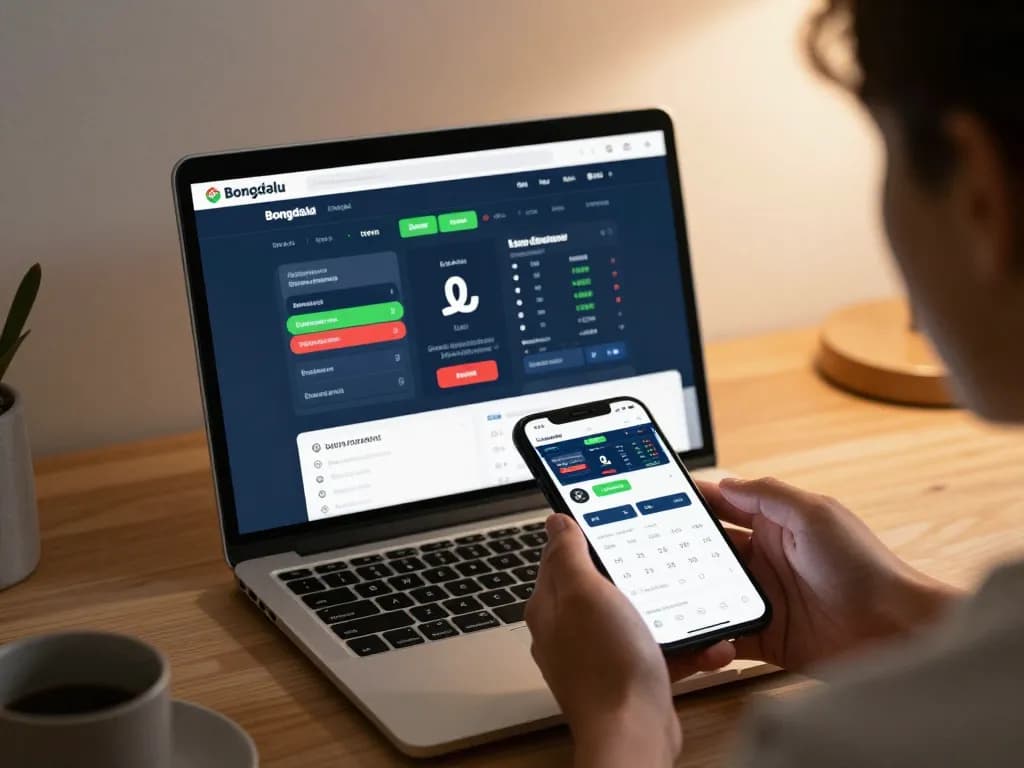 Bongdalu user placing sports bets on mobile while engaged with live betting data.