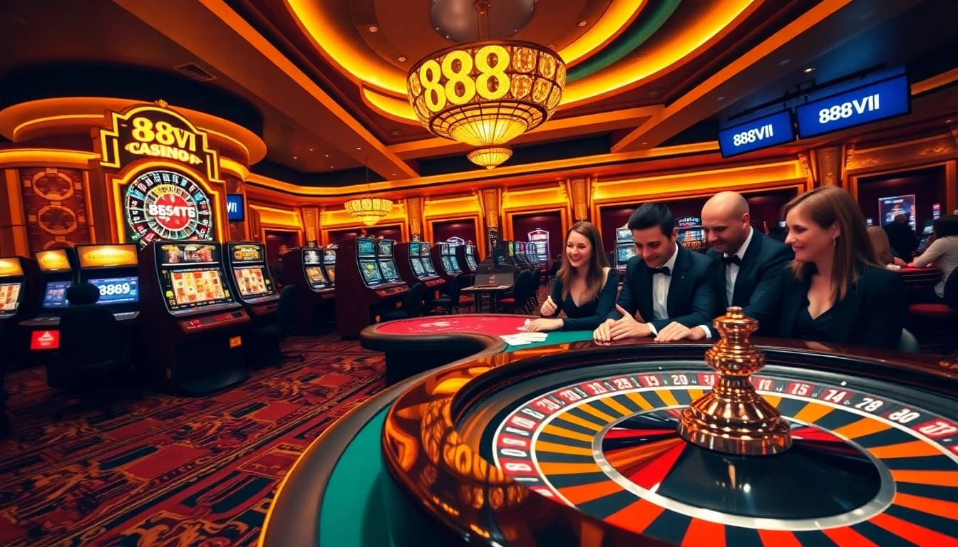 Experience thrilling gameplay at 888VI with dynamic slot machines and exciting table games.