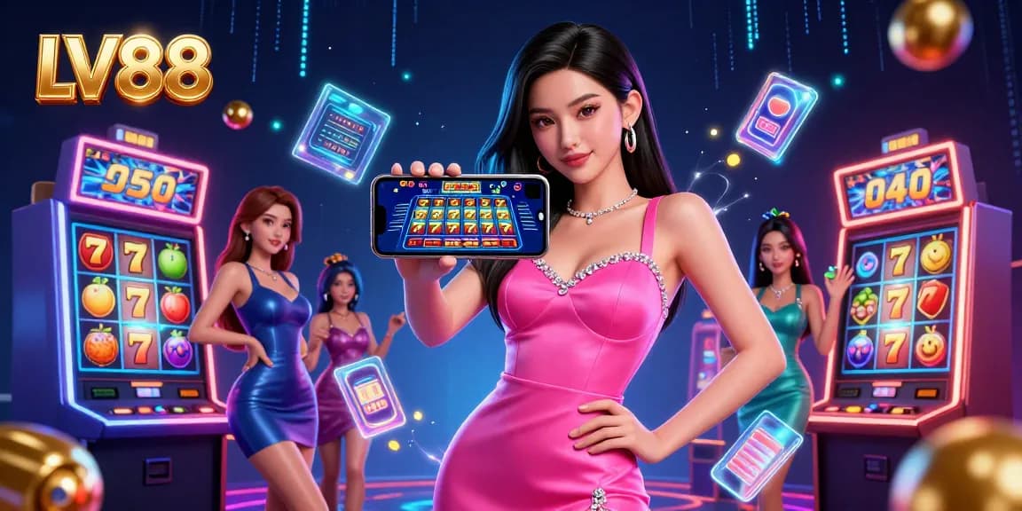 Experience the thrill of LV88 online gaming featuring dynamic live dealer action and vibrant slot elements.