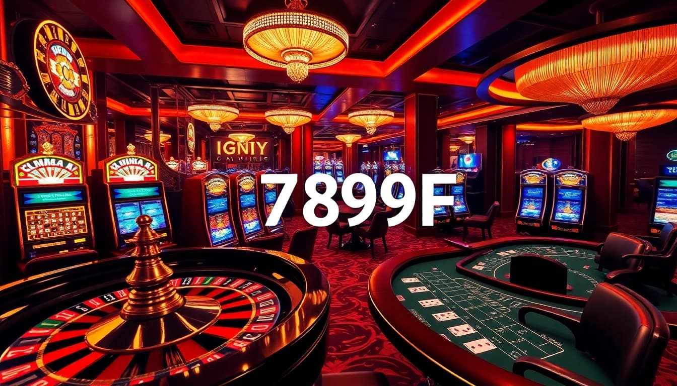 Experience the thrilling atmosphere of 789F with exciting casino games and vibrant displays.
