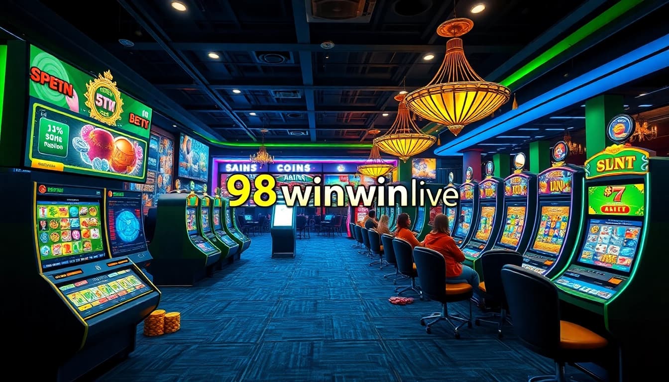 Interactive gambling platform at 98winwin.live showcasing various games and vibrant user engagement.