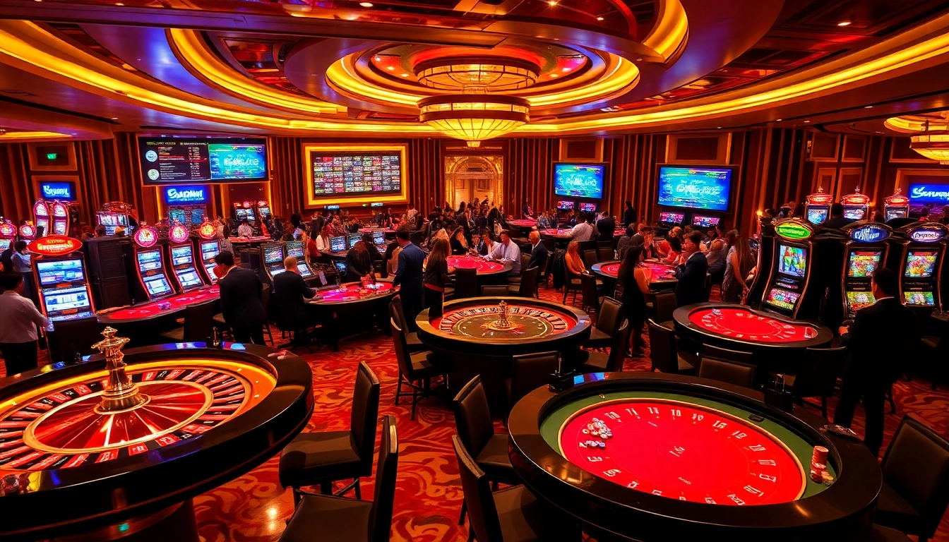 Experience the thrill of winning at 789win with vibrant casino gaming tables and exciting slot machines.