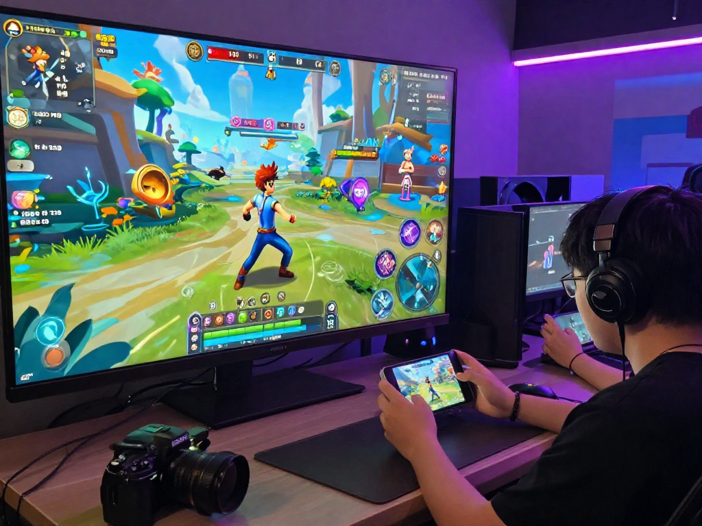 Engaging scene of players enjoying AI porn games with interactive 3D graphics.