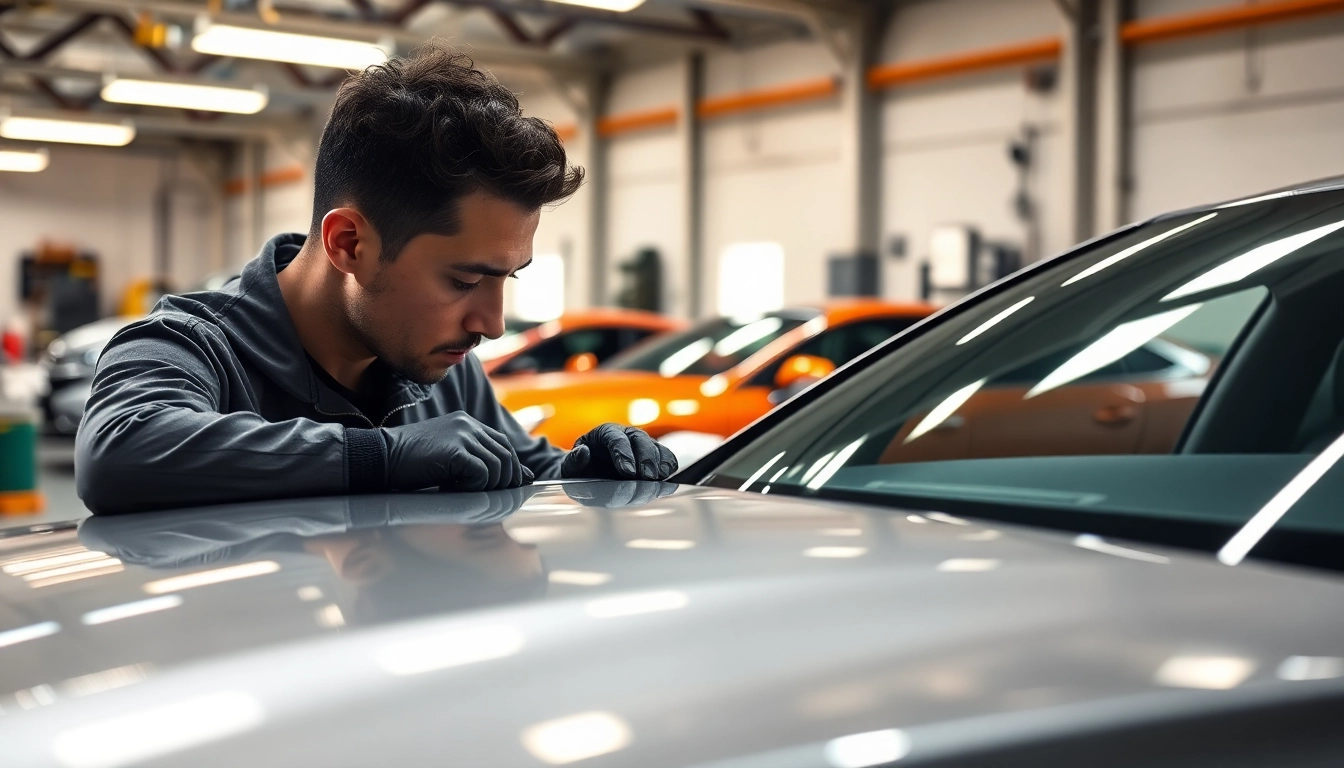 Applying PPF Chattanooga expertly to a vehicle hood, showcasing professional techniques and detailing.