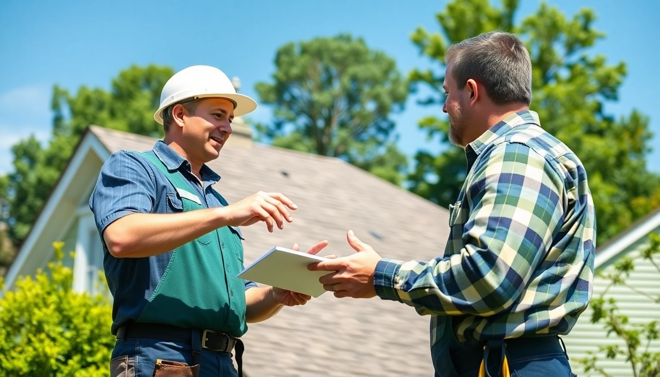 Inspecting roofing solutions in South Jersey with professionals ensuring quality service.
