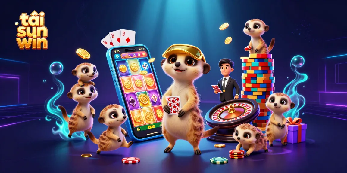 Engage in thrilling bets and play with the vibrant 3D meerkat casino theme while tải sun win