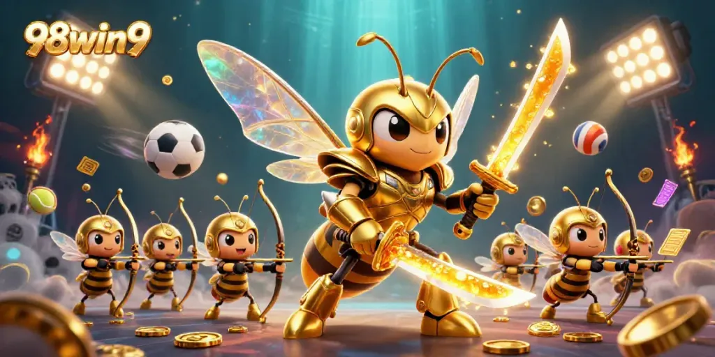 Engage with the thrill of 98win9 as a golden hornet samurai leads the adventure of sports betting.