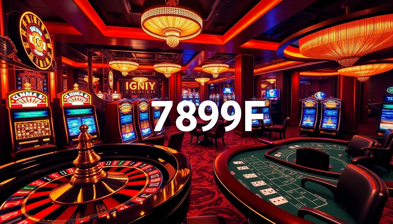 Experience the thrilling atmosphere of 789F with exciting casino games and vibrant displays.