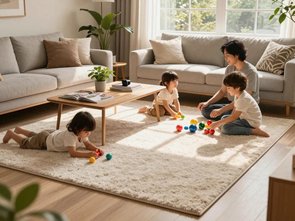 Affordable carpets London enhancing family comfort in a cozy living room.