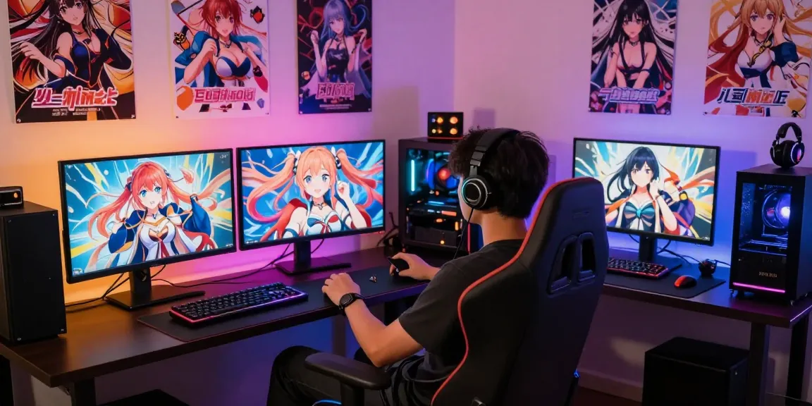 Discover exciting hentai games online in immersive gaming setups featuring vibrant characters and engaging visual novels.