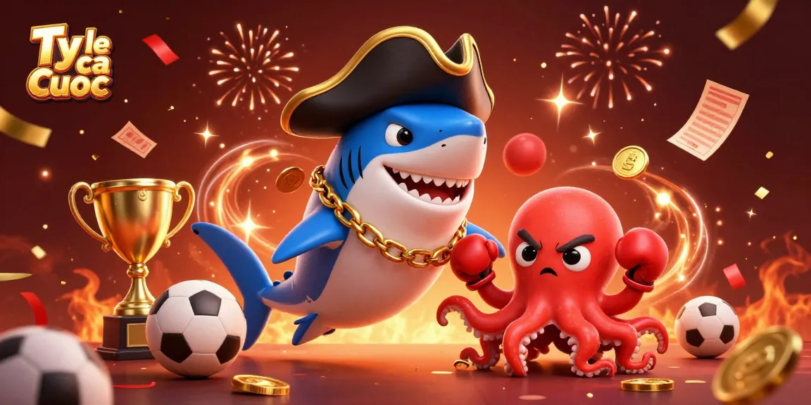 Engage with Ty le ca cuoc and win big as the pirate shark, pufferfish, and octopus celebrate sports betting!