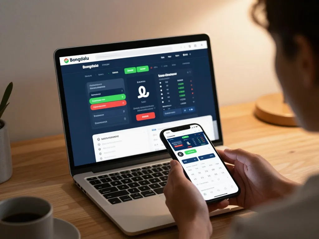 Bongdalu user placing sports bets on mobile while engaged with live betting data.
