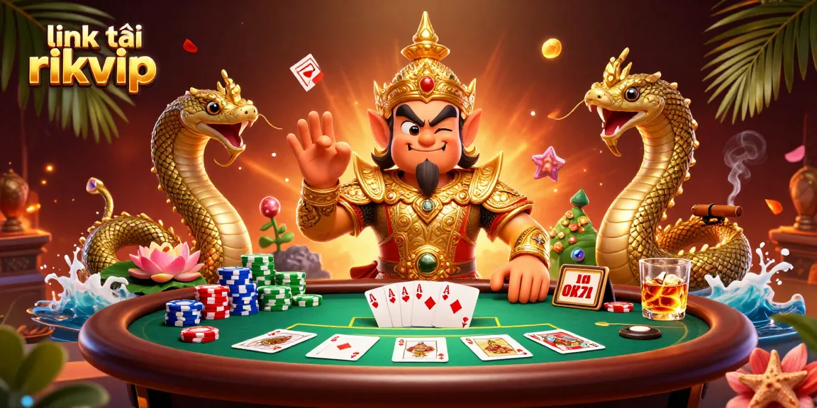 Engage with stunning visuals of the lively Thai guardian and Naga as you access link tải rikvip for thrilling online games.