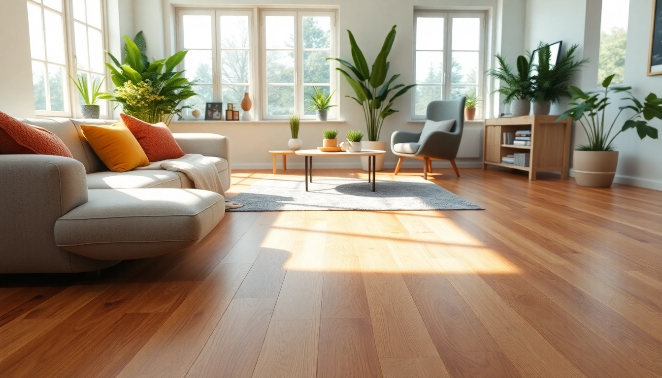 Showcase of lvp floors in a sunlit living room with elegant decor and natural textures.