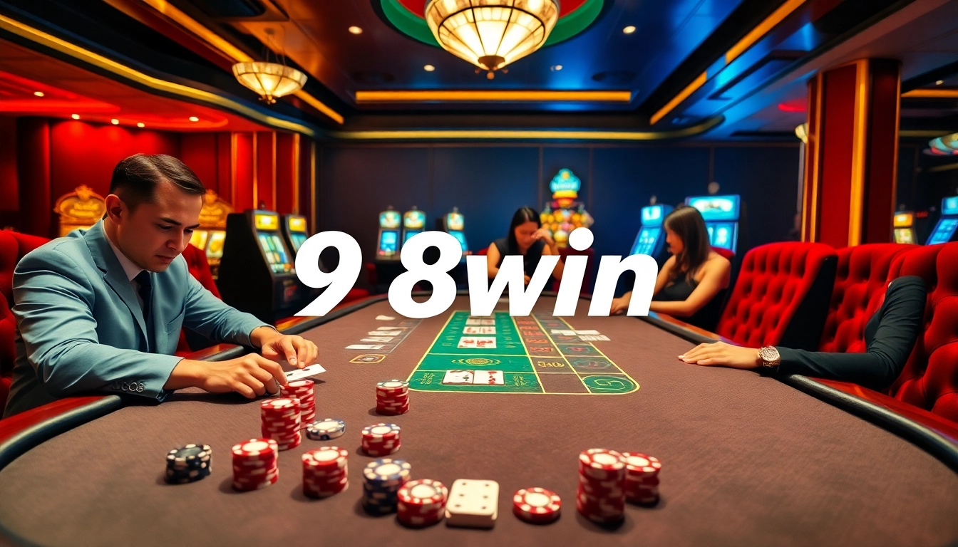 Experience the thrill of blackjack and 98win đăng nhập at a luxurious casino table.