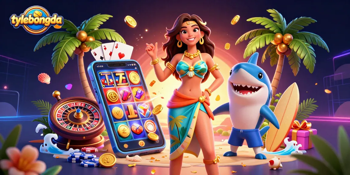 Engage with the thrilling world of tylebongda through a vibrant 3D casino illustration.