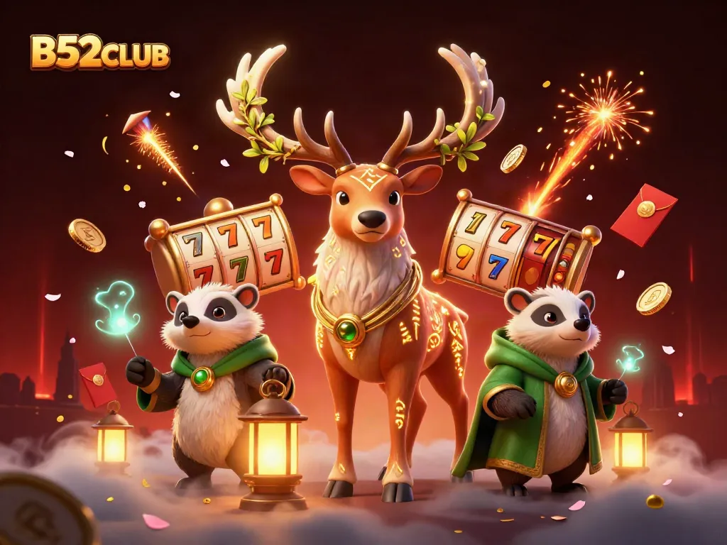 B52CLUB ignites excitement with spinning slot reels and vibrant game elements.