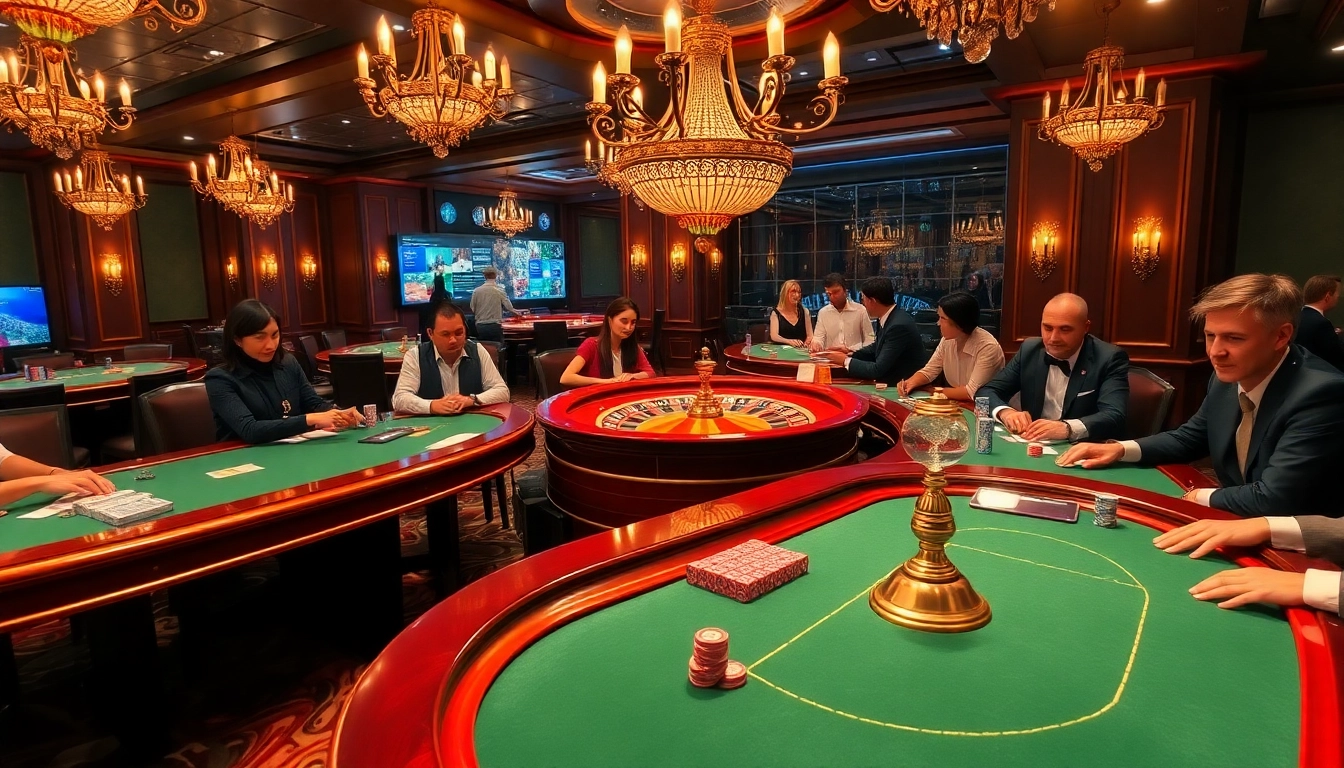 Enjoy thrilling gaming experiences at https://luongsontv5.com/ with vibrant casino tables and eager gamblers.
