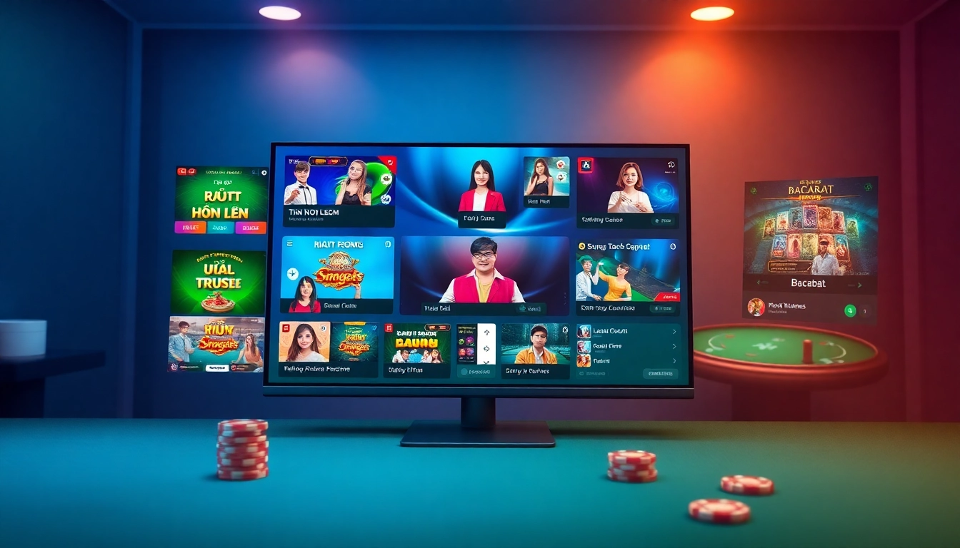 Interactive online gaming interface of topgamebaidoithuong.mx featuring popular card games.