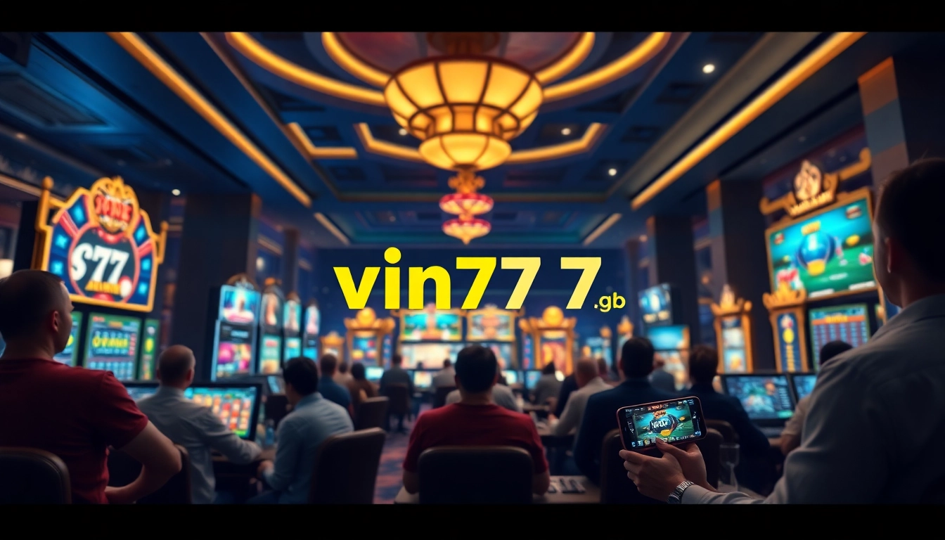 Engaging interface of vin777.gb.net showcasing online betting games in a vibrant casino setting.