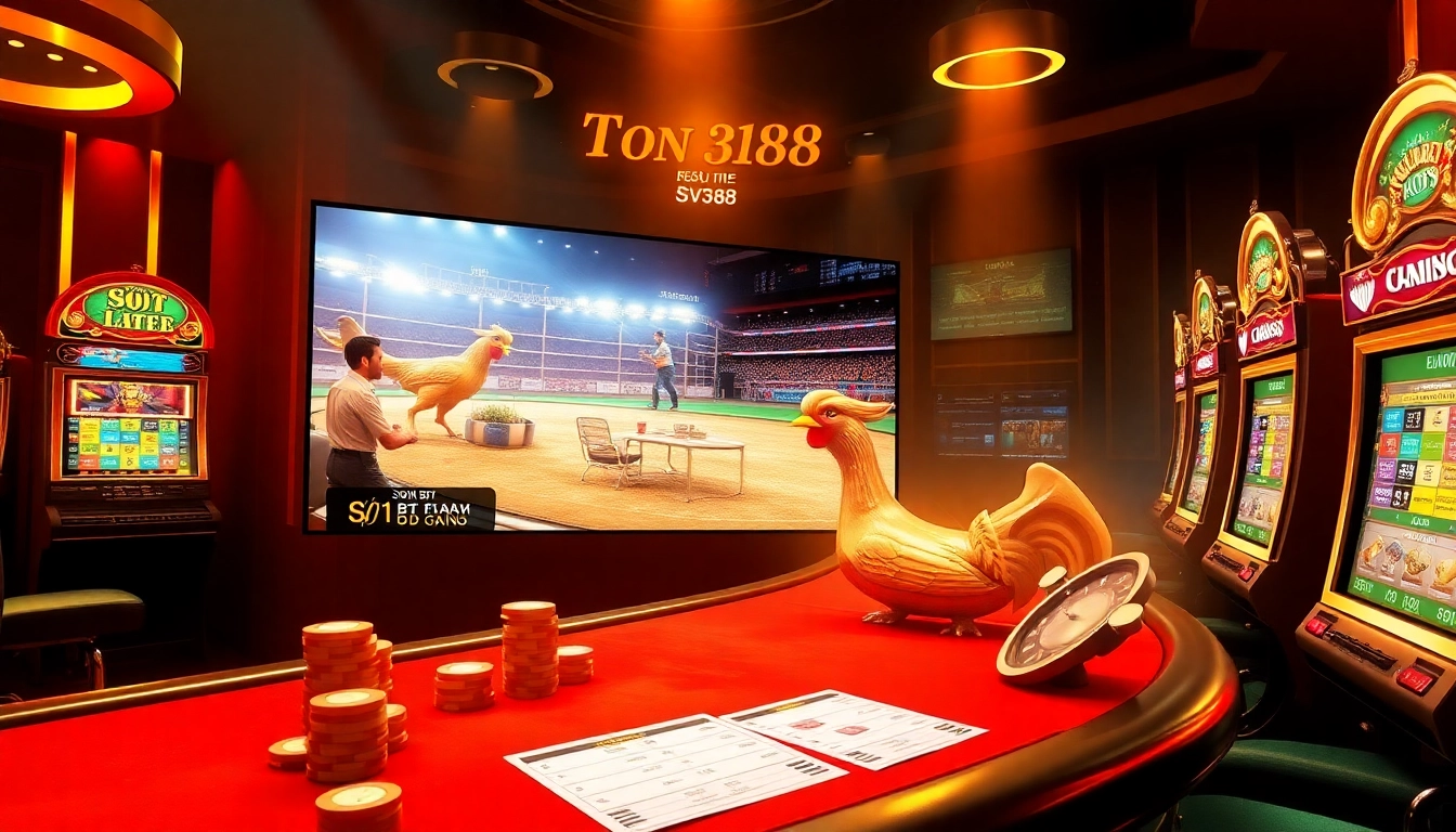 Engage with thrilling betting action at https://sv388win.live, featuring dynamic casino visuals and live cockfighting events.